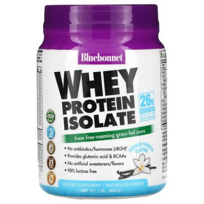 Bluebonnet Nutrition, Whey Protein Isolate, French Vanilla, 1 lb. (462 g)