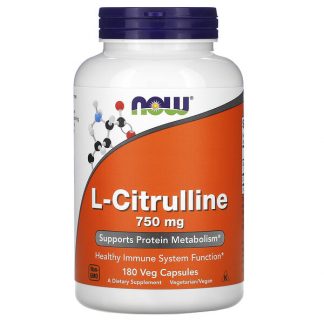 NOW Foods, L-Citrulline, 750 mg, 180 Veg Capsules