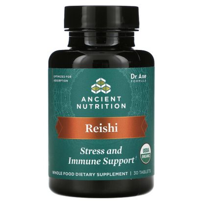 Dr. Axe / Ancient Nutrition, Reishi, Stress and Immune Support, 30 Tablets