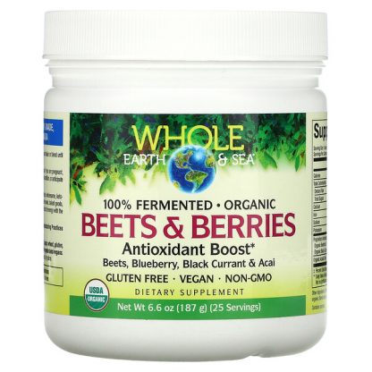 Natural Factors, Whole Earth & Sea, Beets & Berries Antioxidant Boost, 6.6 oz (187 g)