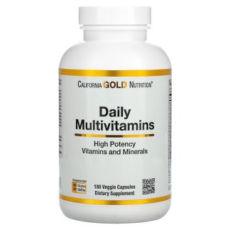 California Gold Nutrition, Daily Two-Per-Day Multivitamins, 180 Veggie Capsules