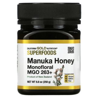 California Gold Nutrition, SUPERFOODS, Manuka Honey, Monofloral, MGO 263+, 8.8 oz (250 g)