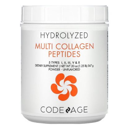 CodeAge, Hydrolyzed, Multi Collagen Peptides, Unflavored, 20 oz (567 g)