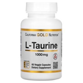 California Gold Nutrition, L-Taurine, AjiPure, 1,000 mg, 60 Veggie Capsules