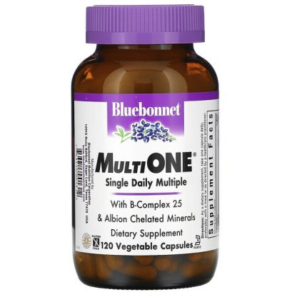 Bluebonnet Nutrition, MultiOne, Single Daily Multiple, 120 Vegetable Capsules