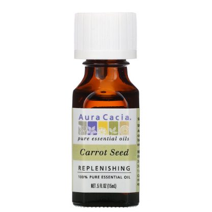 Aura Cacia, 100% Pure Essential Oil, Carrot Seed, 0.5 fl oz (15 ml)