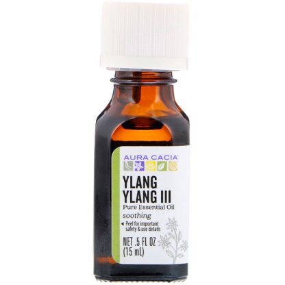 Aura Cacia, Pure Essential Oil, Ylang Ylang III, 0.5 fl oz (15 ml)