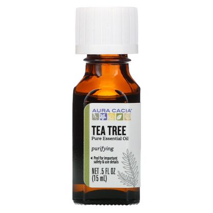 Aura Cacia, Pure Essential Oil, Tea Tree, 0.5 fl oz (15 ml)