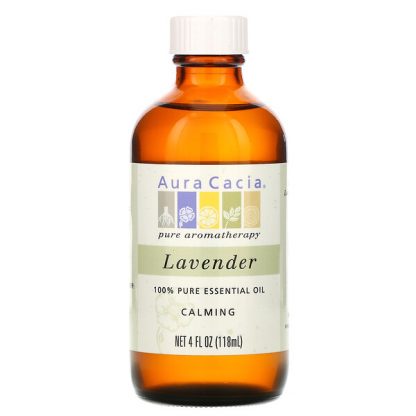 Aura Cacia, 100% Pure Essential Oil, Lavender, 4 fl oz (118 ml)