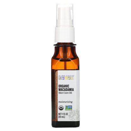 Aura Cacia, Skin Care Oil, Organic Macadamia, 1 fl oz (30 ml)