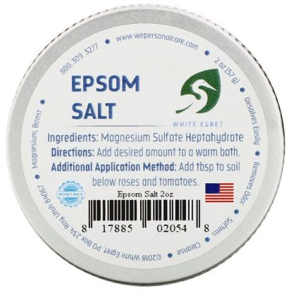 White Egret Personal Care, Epsom Salt, 2 oz (57 g)