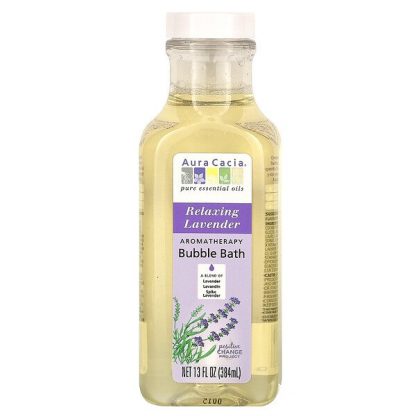 Aura Cacia, Aromatherapy Bubble Bath, Relaxing Lavender, 13 fl oz (384 ml)