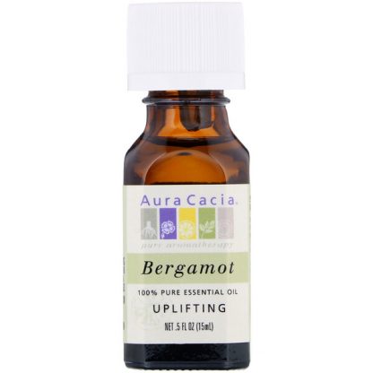 Aura Cacia, 100% Pure Essential Oil, Bergamot, 0.5 fl oz (15 ml)