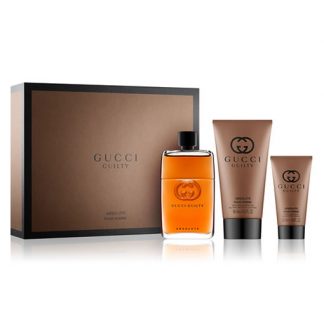 GUCCI GUILTY ABSOLUTE POUR HOMME 3 PCS GIFT SET FOR MEN