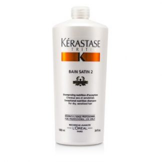 KERASTASE KERASTASE NUTRITIVE BAIN SATIN 2 COMPLETE NUTRITION SHAMPOO (FOR DRY &AMP; SENSITISED HAIR)  1000ML/34OZ