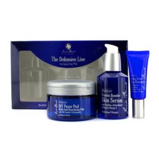 JACK BLACK THE DEFENSIVE LINE ANTI-AGING TRIPLE PLAY: PROTEIN BOOSTER EYE RESUCE + DIY POWER PEEL MULTI-ACID RESURFACING PADS + PROTEIN BOOSTER SKIN SERUM  3PCS