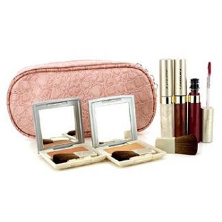 KANEBO CHEEK &AMP; LIP MAKEUP SET WITH PINK COSMETIC BAG (2XCHEEK COLOR, 3XMODE GLOSS, 1XBRUSH, 1XCOSMETIC BAG)  6PCS+1BAG