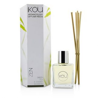 IKOU AROMACOLOGY DIFFUSER REEDS - ZEN (GREEN TEA &AMP; CHERRY BLOSSOM - 9 MONTHS SUPPLY)  -