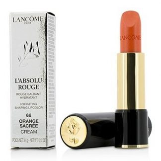 LANCOME L' ABSOLU ROUGE HYDRATING SHAPING LIPCOLOR - # 66 ORANGE SACREE (CREAM)  3.4G/0.12OZ