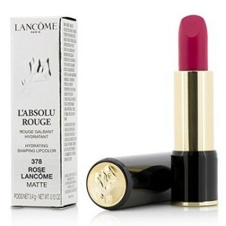 LANCOME L' ABSOLU ROUGE HYDRATING SHAPING LIPCOLOR - # 378 ROSE LANCOME (MATTE)  3.4G/0.12OZ