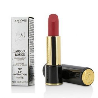 LANCOME L' ABSOLU ROUGE HYDRATING SHAPING LIPCOLOR - # 187 LIP MOTIVATION (MATTE)  3.4G/0.12OZ