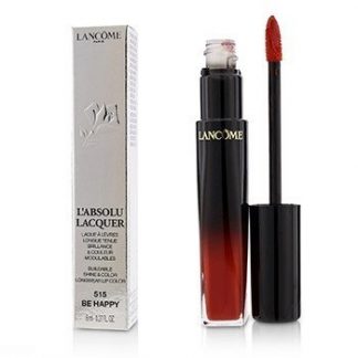 LANCOME L'ABSOLU LACQUER BUILDABLE SHINE &AMP; COLOR LONGWEAR LIP COLOR - # 515 BE HAPPY  8ML/0.27OZ