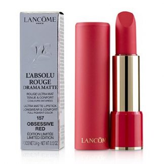 LANCOME L'ABSOLU ROUGE DRAMA MATTE LIPSTICK - # 157 OBSESSIVE RED  3.4G/0.12OZ