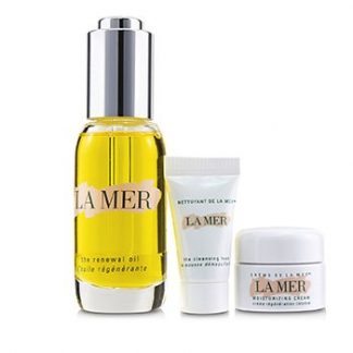 LA MER MIRACULOUS GLOW SET: THE CLEANSING FOAM - 5ML/0.17OZ + THE RENEWAL OIL - 30ML/1OZ + CREME DE LA MER THE MOISTURIZING CREAM - 7ML/0.24OZ  3PCS