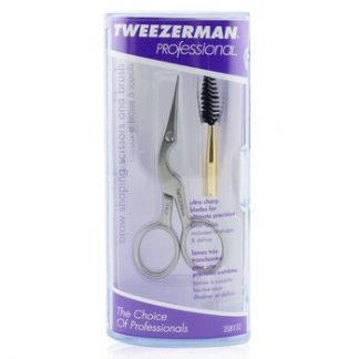 Tweezerman Professional Stainless Brow Shaping Scissors & Brush  -