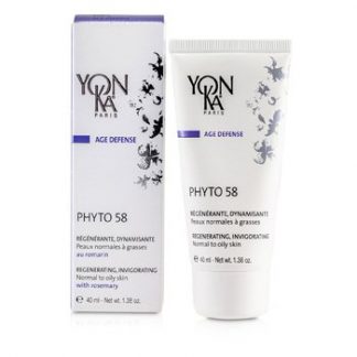 Yonka Age Defense Phyto 58 Creme With Rosemary - Revitalizing, Invigorating (Normal To Oily Skin)  40ml/1.38oz