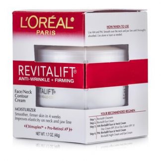 L'Oreal RevitaLift Anti-Wrinkle + Firming  Face/ Neck Contour Cream  48g/1.7oz