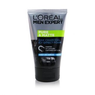 L'Oreal Men Expert Pure & Matte Icy Effect Charcoal Black Foam  100ml/3.4oz