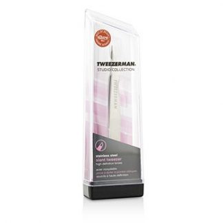 Tweezerman Slant Tweezer - Classic Stainless Steel (Studio Collection)  -