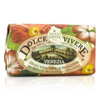 Nesti Dante Dolce Vivere Fine Natural Soap - Venezia - Red Geranium, Rice Cloud & Cotton Flower  250g/8.8oz