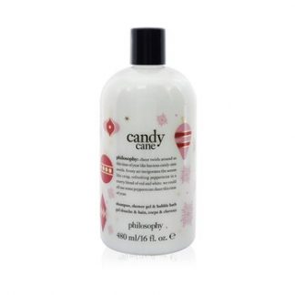 Philosophy Candy Cane Lane Shampoo, Shower Gel & Bubble Bath  480ml/16oz