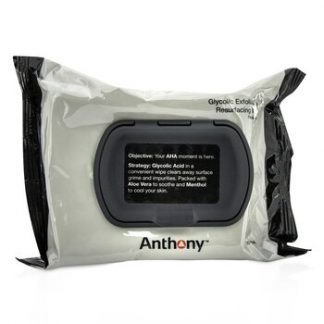 Anthony Logistics For Men Glycolic Exfoliating & Resurfacing Wipes  30wipes