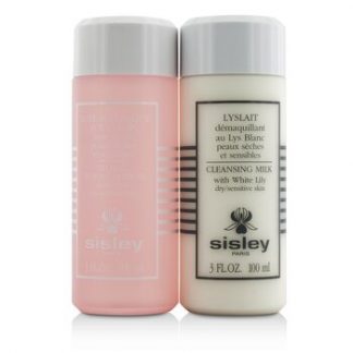 Sisley Cleansing Duo Travel Selection Set: Cleansing Milk w/ White Lily 100ml/3oz + Floral Toning Lotion 100ml/3oz  2pcs