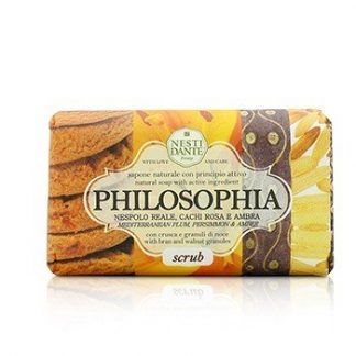 Nesti Dante Philosophia Natural Soap - Scrub - Mediterranean Plum, Persimmon & Amber With Bran & Walnut Granules  250g/8.8oz