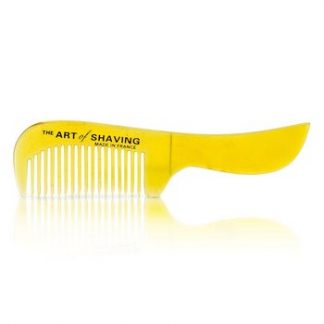 The Art Of Shaving Horn Mustache Comb - Black Suedine  1pc