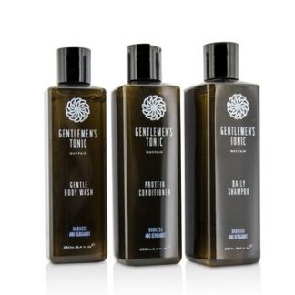 Gentlemen's Tonic Shower Gift Set: Gentle Body Wash 250ml + Daily Shampoo 250ml + Protein Conditioner 250ml  3pcs