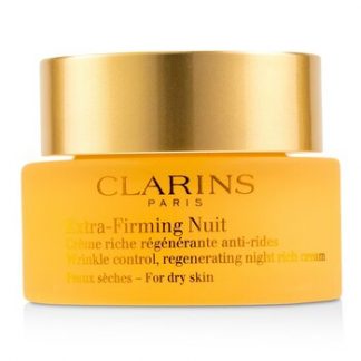 Clarins Extra-Firming Nuit Wrinkle Control, Regenerating Night Rich Cream - For Dry Skin  50ml/1.6oz