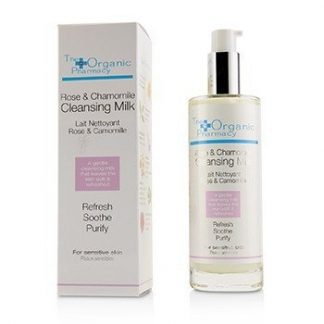 The Organic Pharmacy Rose & Chamomile Cleansing Milk - For Sensitive Skin  100ml/3.3oz