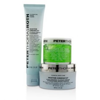 Peter Thomas Roth Soak It Up Kit: Water Drench Cloud Cream Moisturizer 50ml + Water Drench Cloud Cream Cleanser 57ml + Cucumber Gel Mask 50ml  3pcs