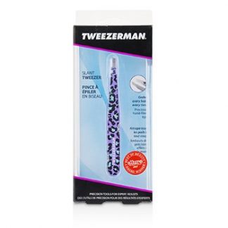 Tweezerman Slant Tweezer (Pattern Prints) - Animal Print/ Purple Leopard  -