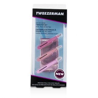 Tweezerman Micro Mini Tweezer Set  3pcs+1case