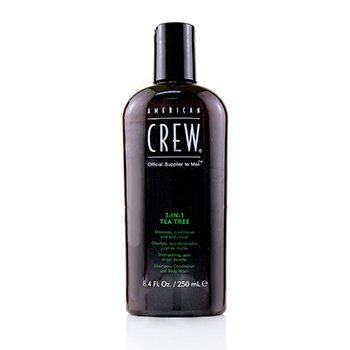 American Crew Men 3-IN-1 Tea Tree Shampoo, Conditioner and Body Wash  250ml/8.4oz