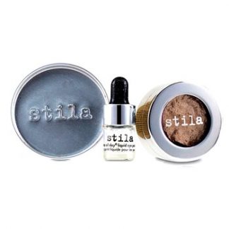 Stila Magnificent Metals Foil Finish Eye Shadow With Mini Stay All Day Liquid Eye Primer - Metallic Kitten  2pcs