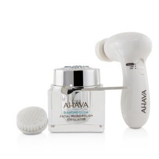 Ahava Diamond Glow Facial Micro-Polish Exfoliator (1x Micro-Exfoliating Cream 50ml, 1x Cleansing Device, 1x Brush Head)  -