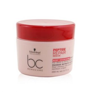 Schwarzkopf BC Bonacure Peptide Repair Rescue Deep Nourishing Treatment (For Thick to Normal Damaged Hair)  200ml/6.7oz