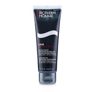 Biotherm Homme T-Pur Anti-Oil & Shine Cleansing Gel - Exfoliating & Detoxifying with French Sea Salts  125ml/4.22oz